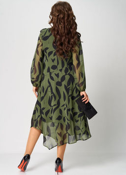 Платье EVA GRANT 7122 принт олива  фото 7
