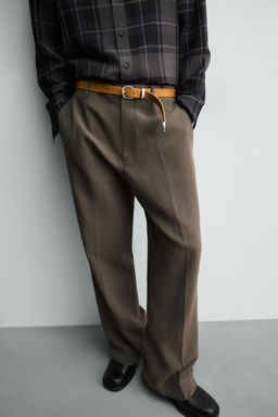 PANTAL?N REGULAR FIT TRAJE 100% LINO / Aceite - Zara фото 6