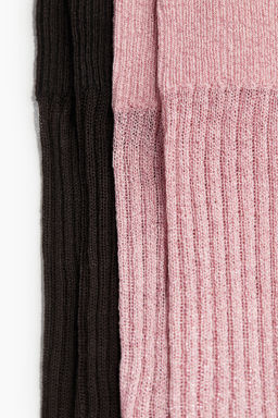 Pack 2 calcetines a la rodilla en mezcla de seda - H&m фото 4