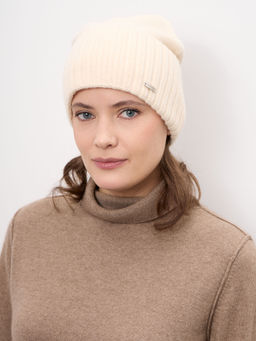 Шапка из кашемира 04301 кремовая