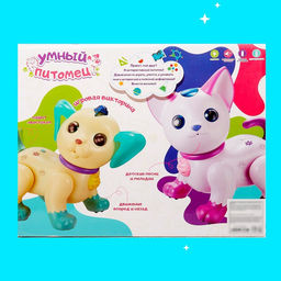 Робот кот Умный питомец ZHORYA, программируемый, на пульте управления, интерактивный: звук, свет, танцующий, музыкальный, на батарейках, на русском языке, белый - Simaland фото 7