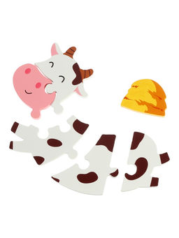 Развивающий деревянный Пазл «Коровка»