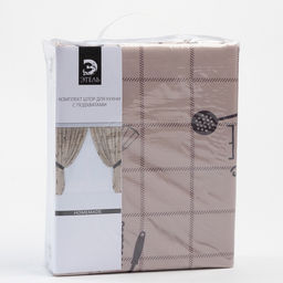 Комплект штор для кухни с подхватами Этель Homemade 170х145 см-2 шт., 100% п/э  фото 8