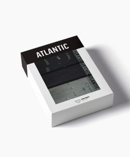 ATLANTIC 3MP-206 Трусы спорт Gym - набор 3 шт. черный + черный + светлый хаки фото 7