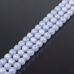 Бусины для украшений из Голубого агата (70 бусин)