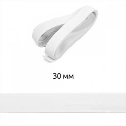 Резинка TBY вязаная Стандарт 30мм белый 3,9г уп.10м (0,5м)