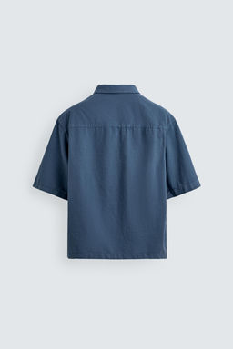 SOBRECAMISA ESTRUCTURA BORDADO / Azul - Zara фото 7