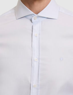 A__k Mavi Slim Fit Pamuk Klasik G_mlek
