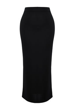 TRENDYOLMILLA Siyah Maxi Yuksek Bel Esnek Orme Etek TWOSS23ET00372  фото 6