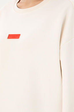 Женский кремовый свитшот с круглым вырезом - U.s. polo assn фото 7