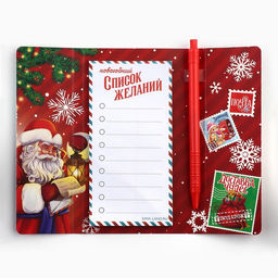 Подарочный набор новогодний, планер-стикеры 30 листов, ручка пластик Праздничная почта. С Новым Годом! - Artfox фото 6