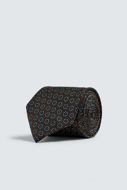 CORBATA JACQUARD GEOM?TRICO 100% SEDA / Marr?n - Zara фото 2