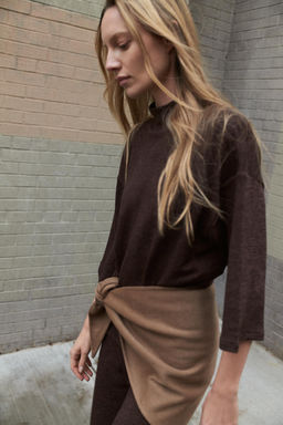 HIGH NECK PIQU_ T-SHIRT - Zara фото 7