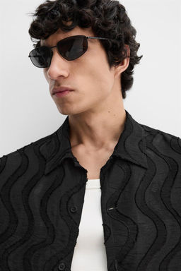 WAVY JACQUARD SHIRT - Zara фото 4