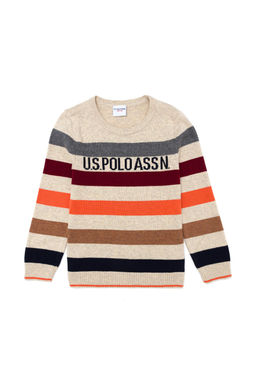 Свитер U.S. Polo Assn для мальчиков из хлопка меланж  фото 2