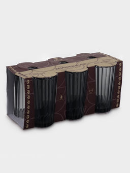 Цена за 3 шт. Набор стаканов «Мистерия», 280 мл, 6 шт., стекло, графит