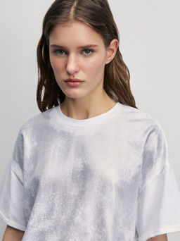 Футболка с принтом металлик / Zarina  фото 7