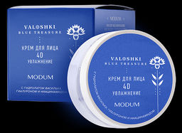 Modum VALOSHKI. BLUE TREASURE Крем для лица 4D УВЛАЖНЕНИЕ 100г (В139-216)
