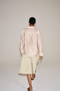 CAMISA LISA ZW COLLECTION / rayas - Zara фото 3