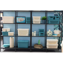 Контейнер-ящик хозяйственный для хранения пластмассовый Deluxe 1,9л, 19х13х11см, бежевый, Econova (Россия) - Домашняя Мода фото 4