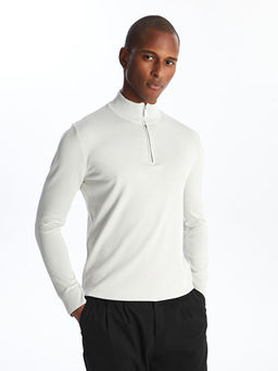 Dik Yaka Uzun Kollu Erkek Triko Kazak