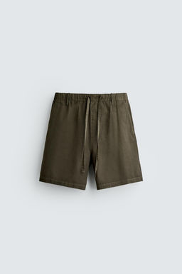 BERMUDA REGULAR FIT ALGOD?N - LYOCELL / Blanco roto - Zara фото 7