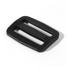 Цена за 5 шт. Пряжка регулирующая, двухщелевая, внутренняя ширина - 25 мм, толщина - 4 мм, 10 шт, цвет чёрный - Арт узор фото 2