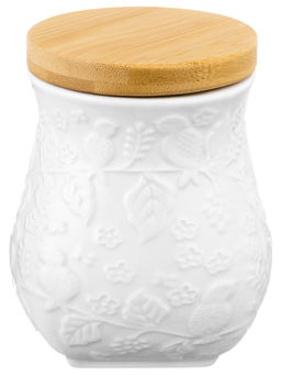 Банка д/хранения 700 мл 10,5*10,5*13 см Птички на ветке + дерев. крышка с силик. упл. - Elan gallery фото 16