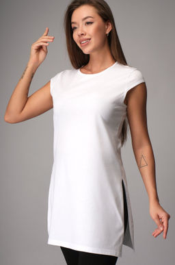 Женская футболка-туника с разрезами по бокам Happyfox