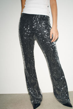FLARE SEQUIN TROUSERS - Zara фото 2