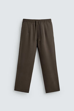 PANTAL?N FLUIDO RELAXED FIT / Marr?n / Topo