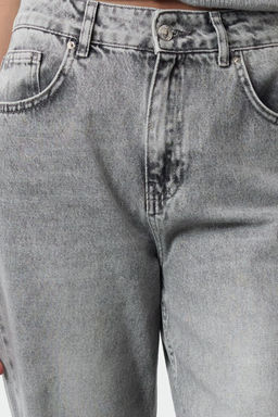 TRENDYOLMILLA Gri Yuksek Bel Wide Leg Jeans TWOAW25JE00178 фото 3