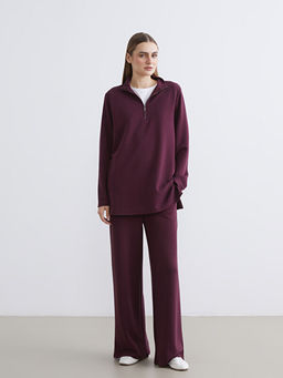 Dik Yaka ?izgili Oversize Kad?n Ti??rt