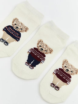 Ay? Teddy Bask?l? Kad?n Sneaker ?orap 3l?