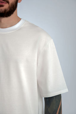 Арт. 61138 Футболка мужская оверсайз 48-56 (5 шт) Цвет:молочный - Идеал фото 2