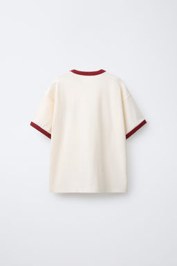 CONTRAST EMBROIDERY T-SHIRT - Zara фото 2