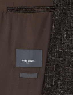 Kahverengi Y_n Kar___ml_ Ex. Slim Fit Ceket