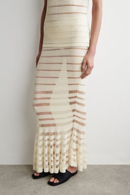 LADDER-STITCH KNITTED MIDI SKIRT - H&m фото 7