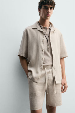 100% LINEN RELAXED FIT SHIRT - Zara фото 5