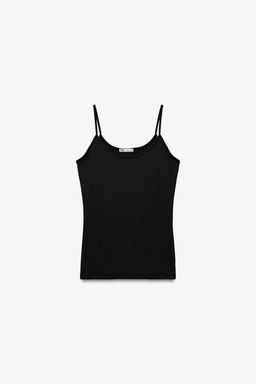 POLYAMIDE TOP WITH THIN STRAPS - Zara фото 24