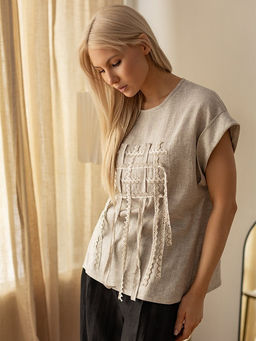 Блузка лен 60%, вискоза 40% - Волтри фото 2