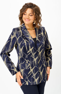 Жакет БелЭльСтиль 412 синий+золото