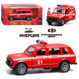 Пожарная охрана инерционная машинка вид В die-cast , 1:32