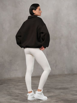 Утепленный свитшот с воротником на молнии - NEVERLATE фото 6