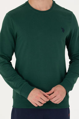 U. S. Polo Assn Мужской зеленый свитшот с круглым вырезом - U.s. polo assn фото 13