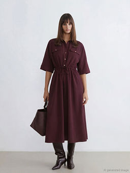 B?zg?l? Krep G?mlek Elbise