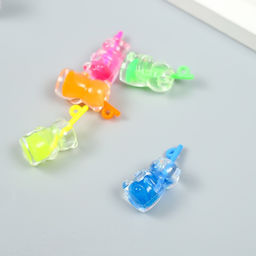 Цена за 5 шт. Декор для творчества пластик «Лимонад - мишка», 1.2×1.2×2.7 см, МИКС