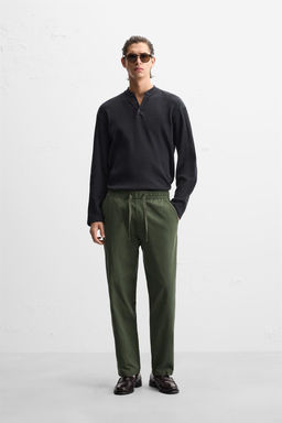 RELAXED FIT JOGGER WAIST TROUSERS - Zara фото 32