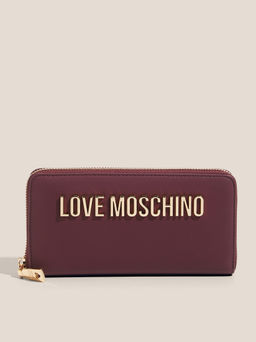 Женский кошелёк LOVE MOSCHINO SLG LAMINATED BOLD LOVE Артикул 4560644, фиолетово-бордовый