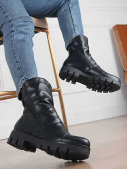 Ботинки 233.sandra черный/Шерсть